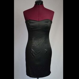 Forever 21 black satin dress, small